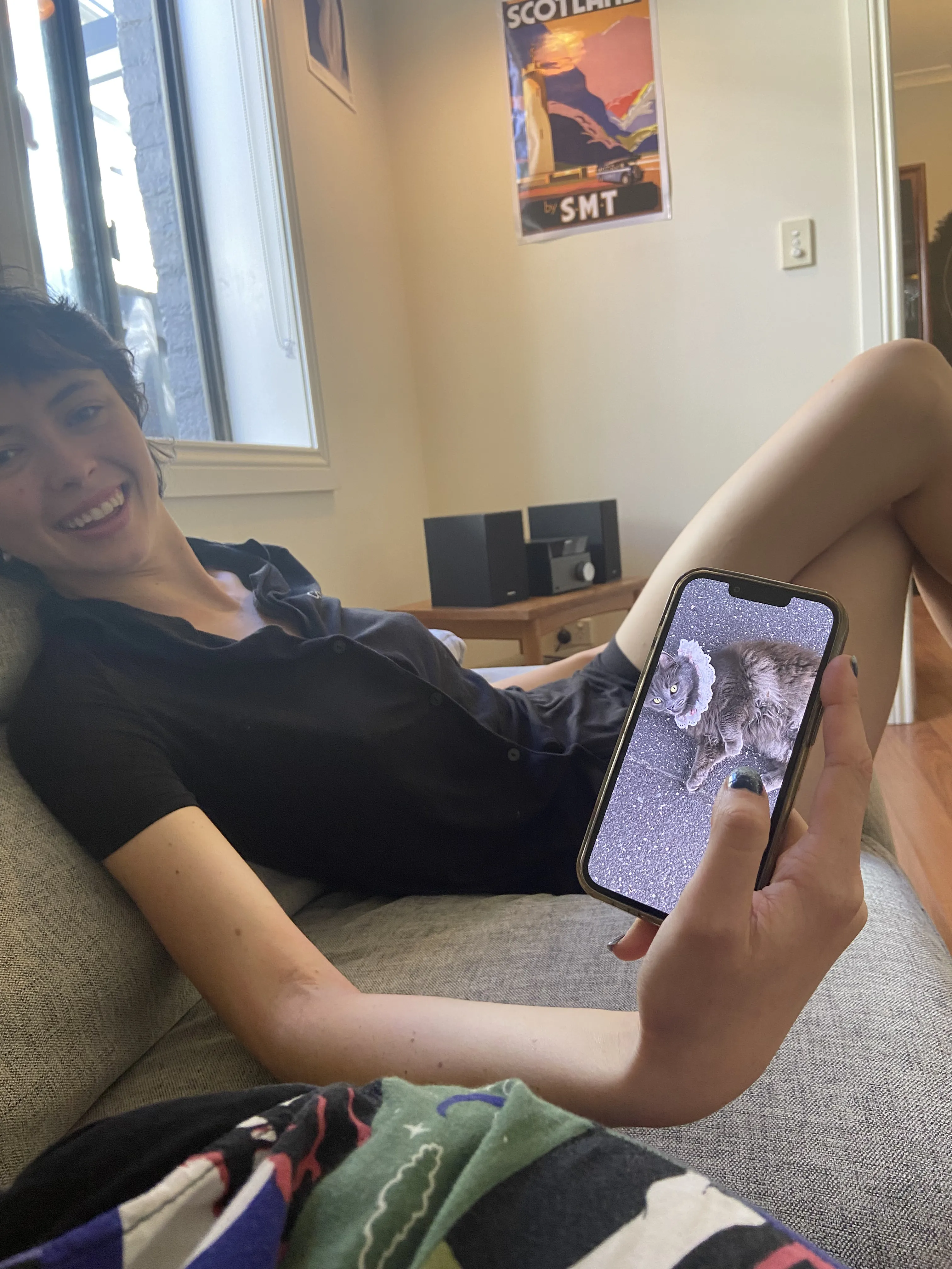 Ava and a picture of a cat